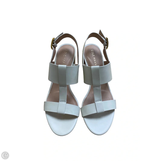 Sandals Heels Block By Cole-haan In Cream, Size: 6.5