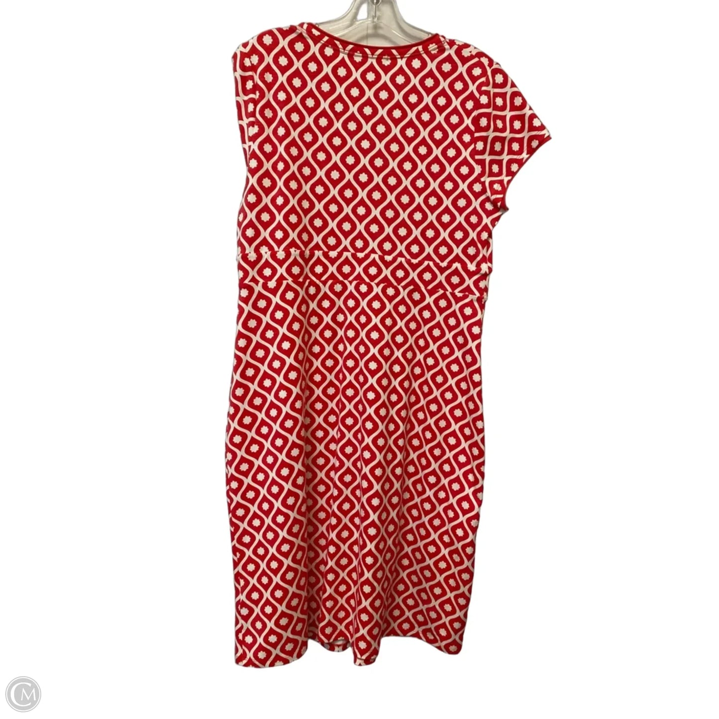 Dress Casual Midi By Boden In Pink & White, Size: 12