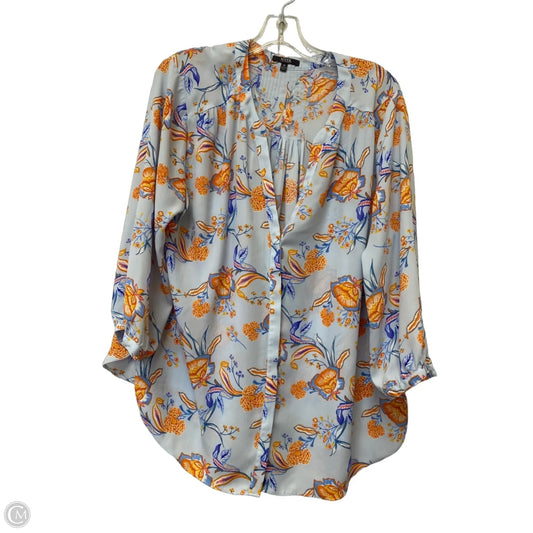 Top Long Sleeve By Not Your Daughters Jeans In Floral Print, Size: 1x