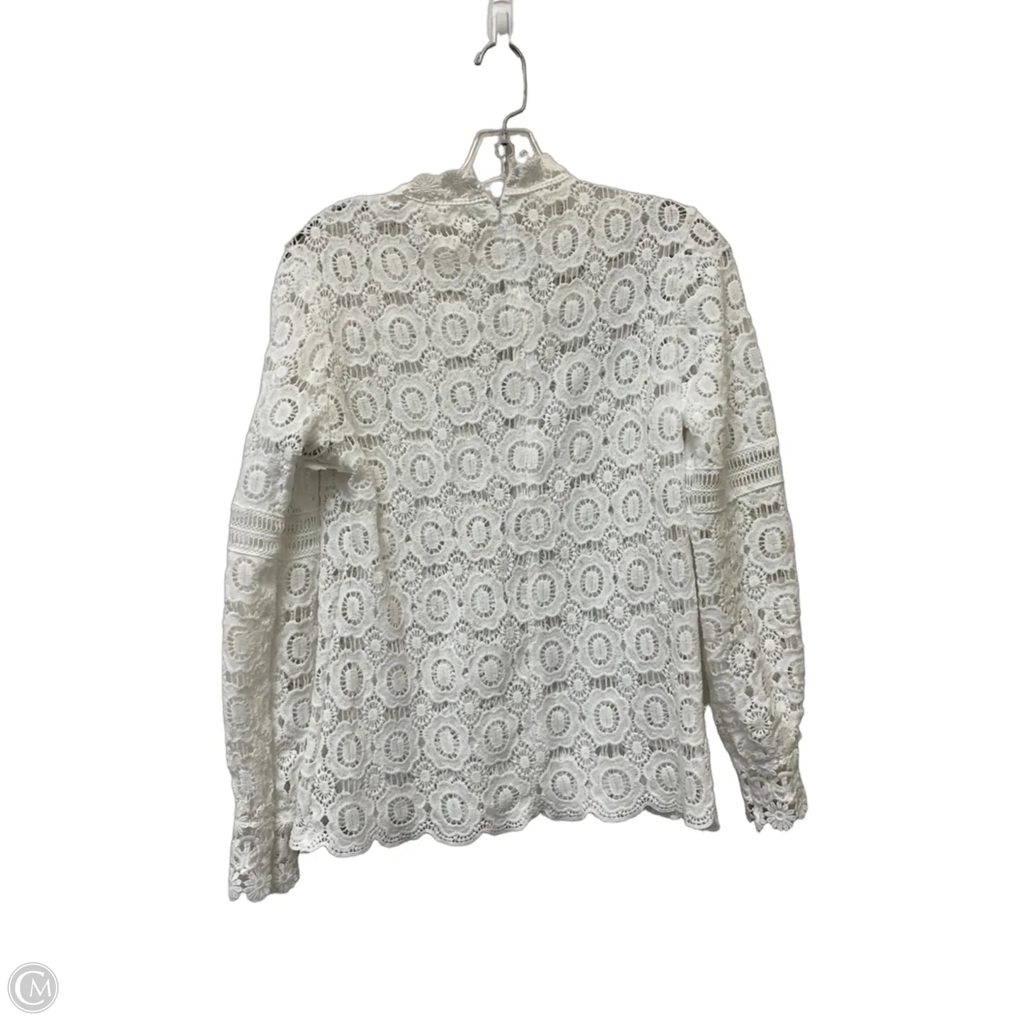 Top Long Sleeve By Clothes Mentor In White, Size: S