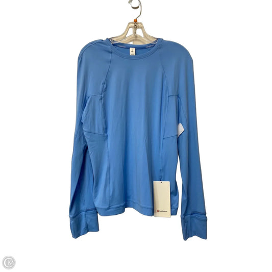 Athletic Top Long Sleeve Crewneck By Lululemon In Blue, Size: 14