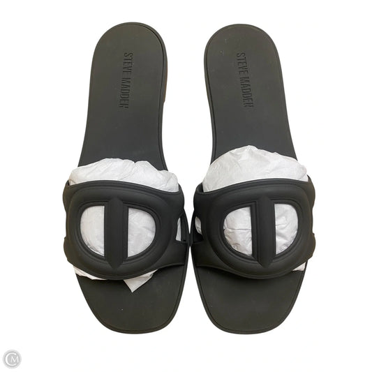 Sandals Flats By Steve Madden In Black, Size: 8