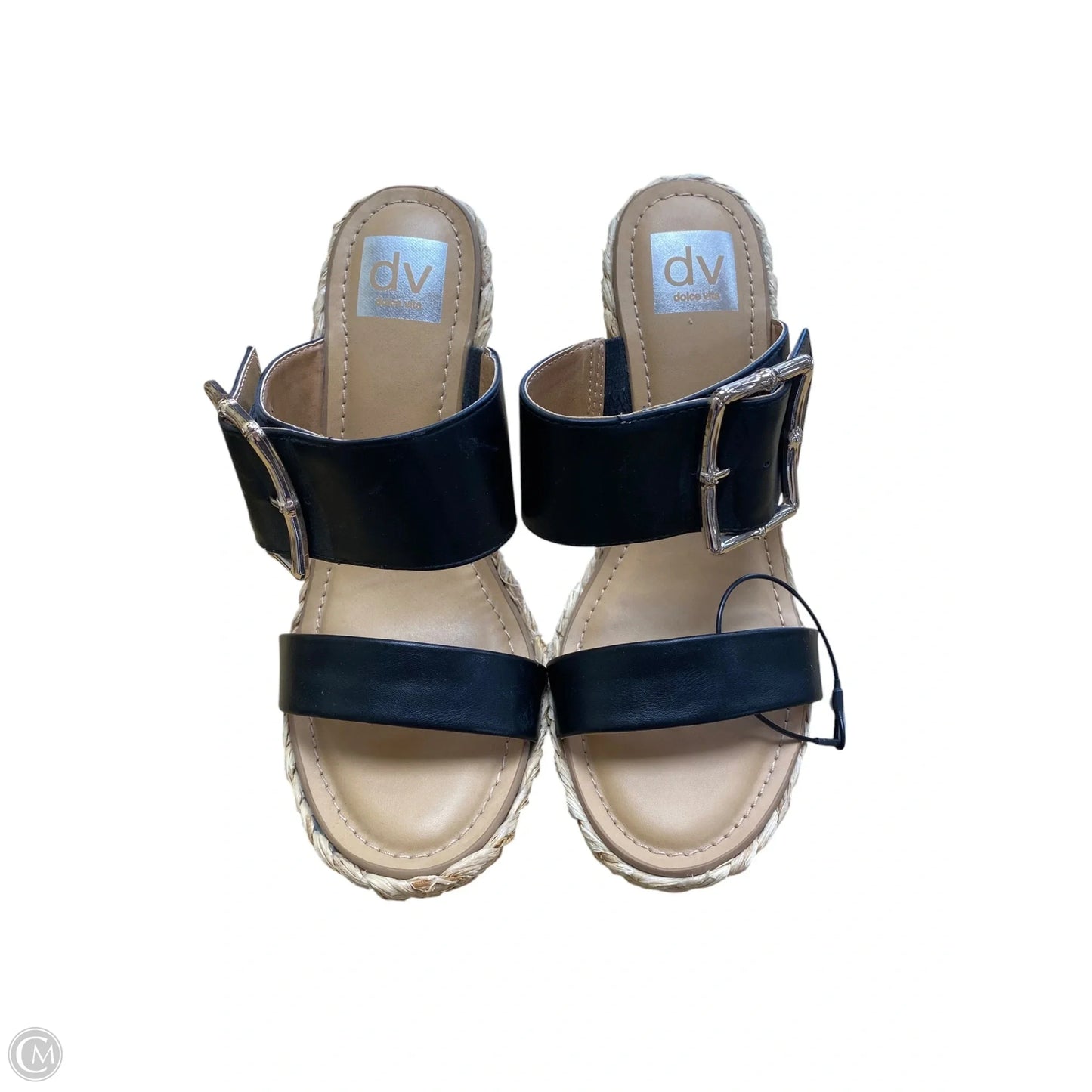 Sandals Heels Wedge By Dolce Vita In Black, Size: 8.5