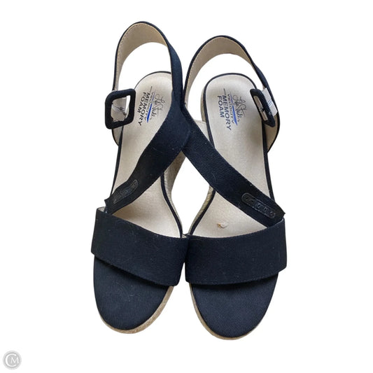 Sandals Heels Wedge By Life Stride In Black, Size: 8