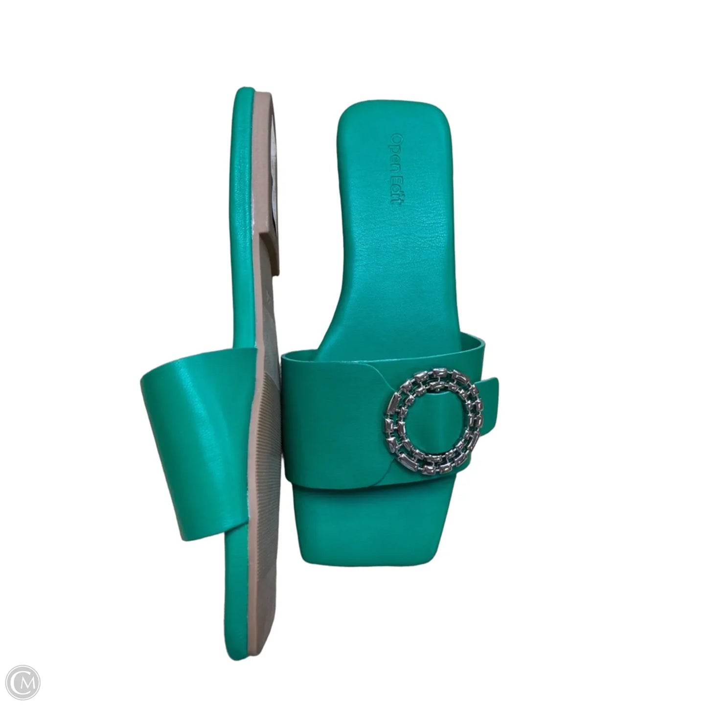 Sandals Flats By Open Edit In Green, Size: 7.5