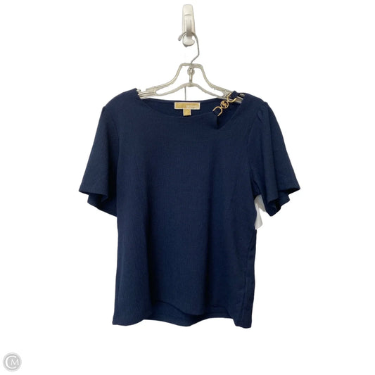 Top Short Sleeve Designer By Michael Kors In Navy, Size: S