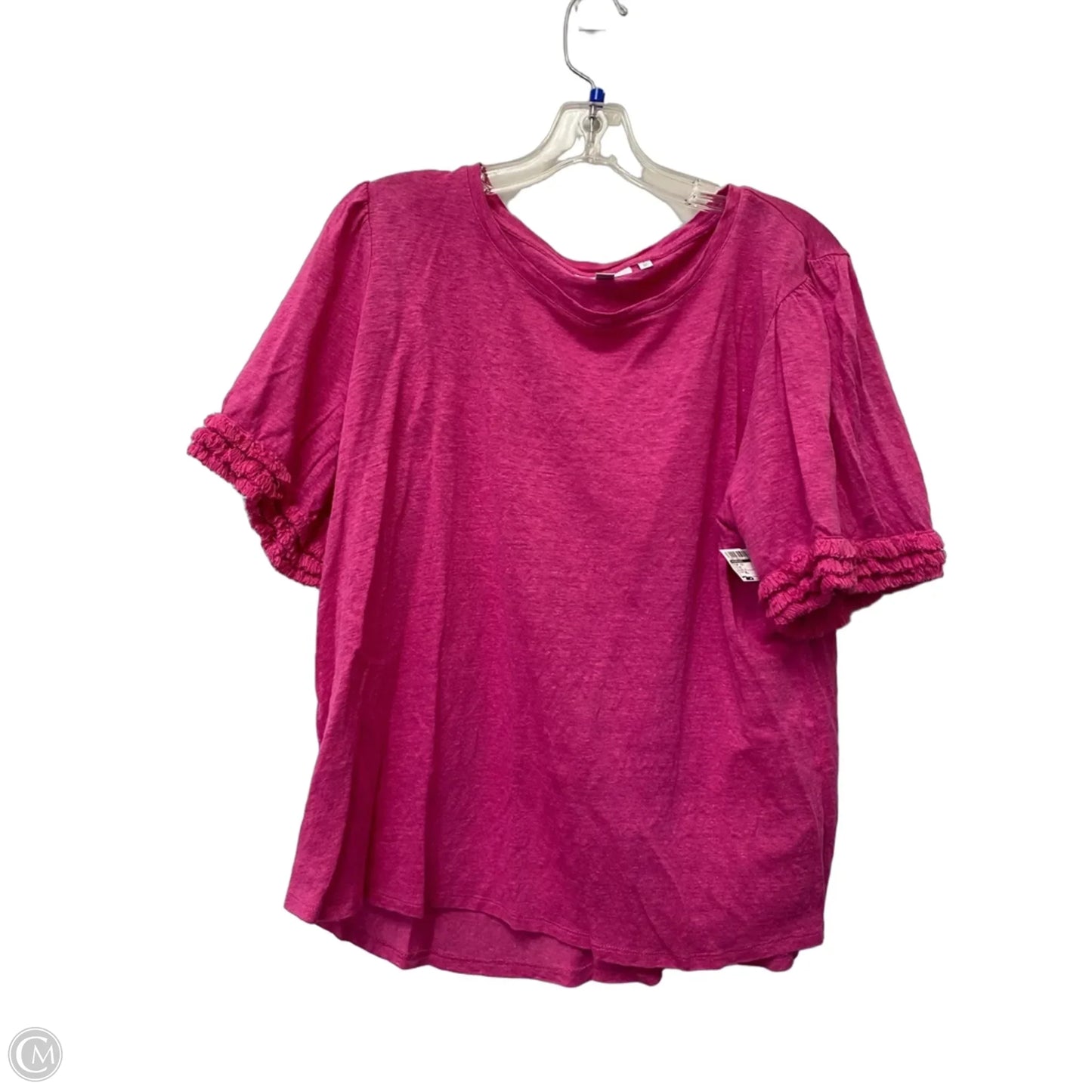 Top Short Sleeve By Chicos In Pink, Size: Xl