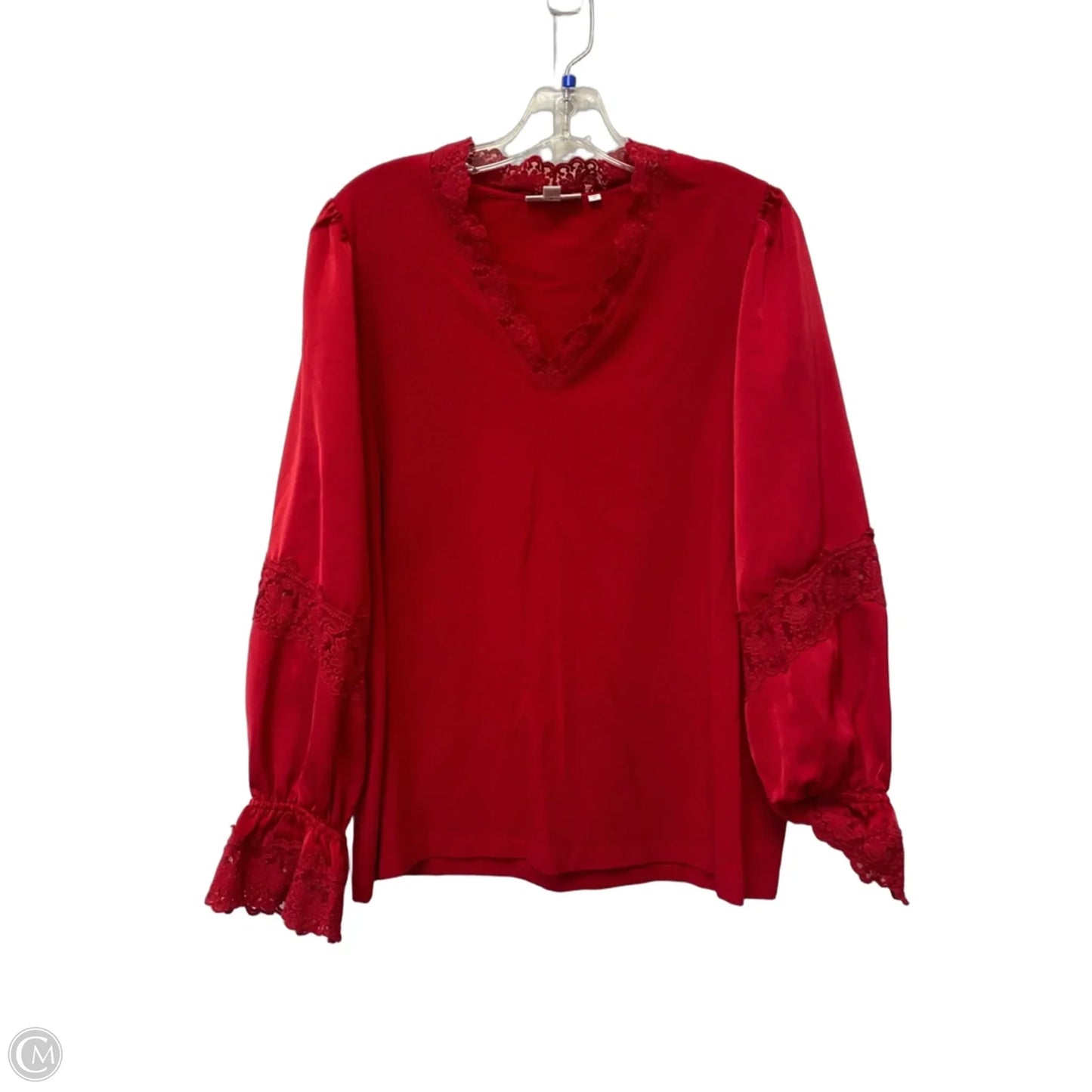 Top Long Sleeve By Chicos In Red, Size: 2