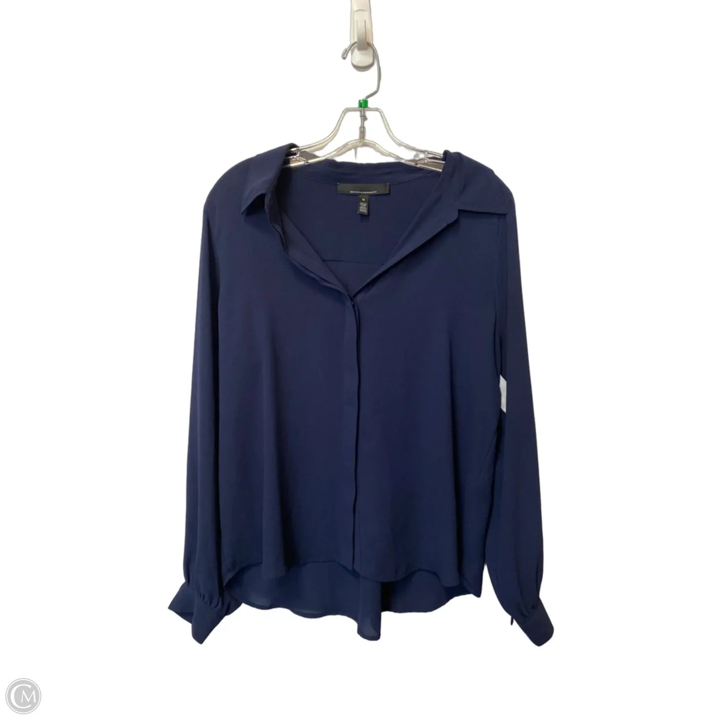 Top Long Sleeve By White House Black Market In Navy, Size: M
