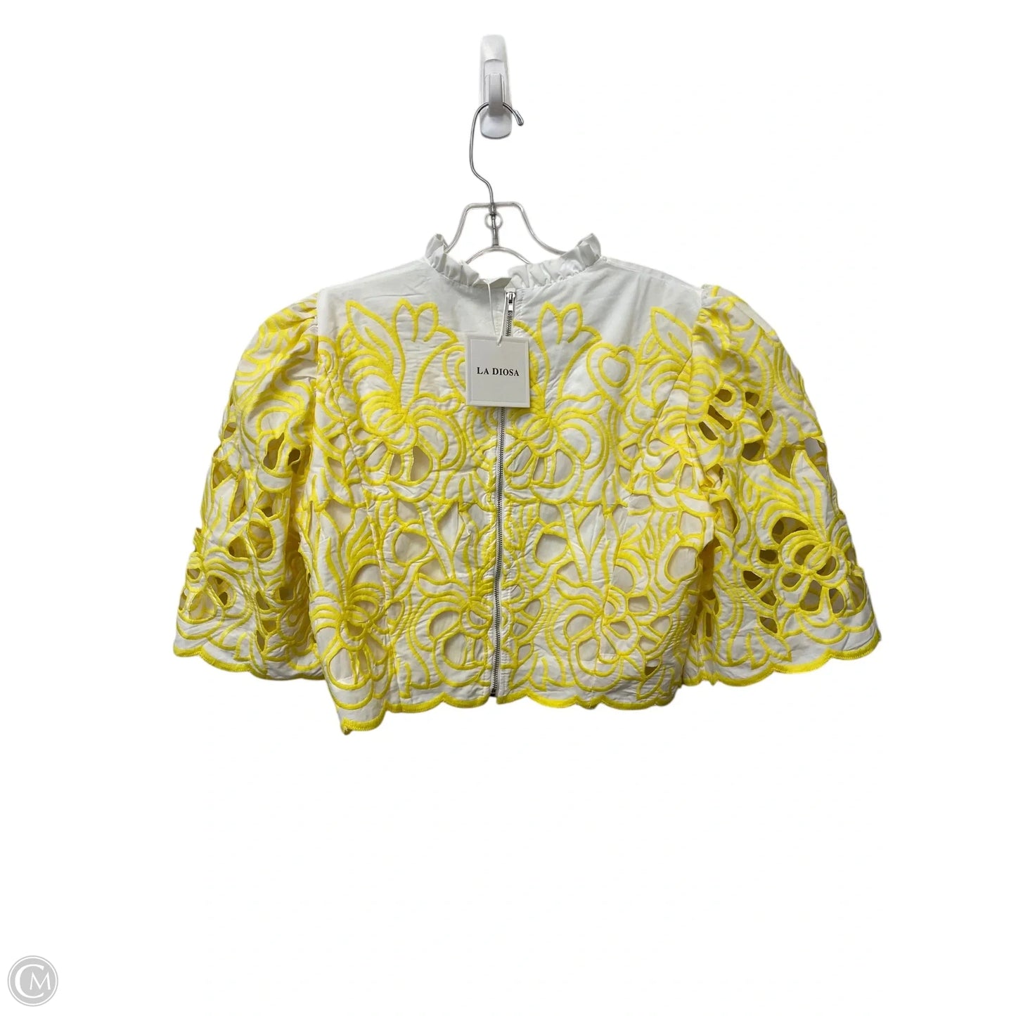 Skirt Set 2pc By Clothes Mentor In White & Yellow, Size: Xl