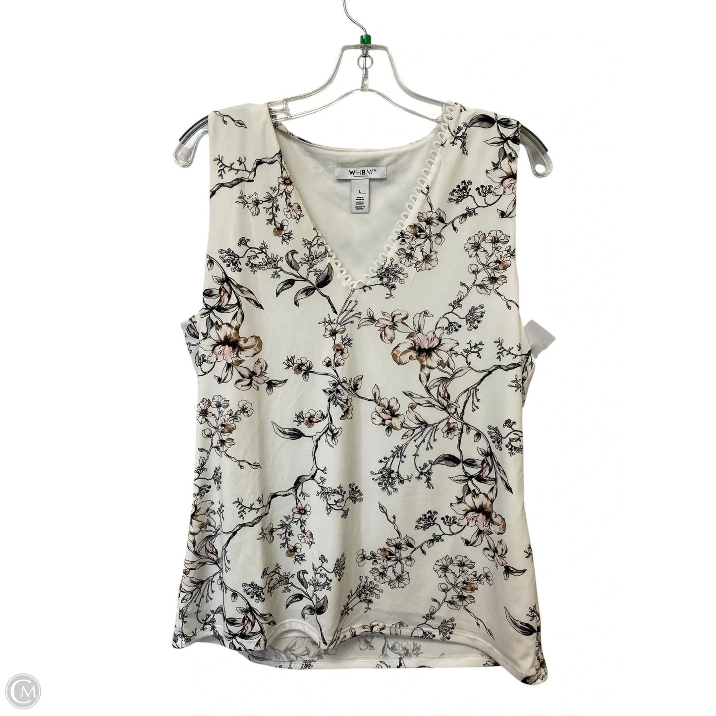 Top Sleeveless By White House Black Market In Cream, Size: L
