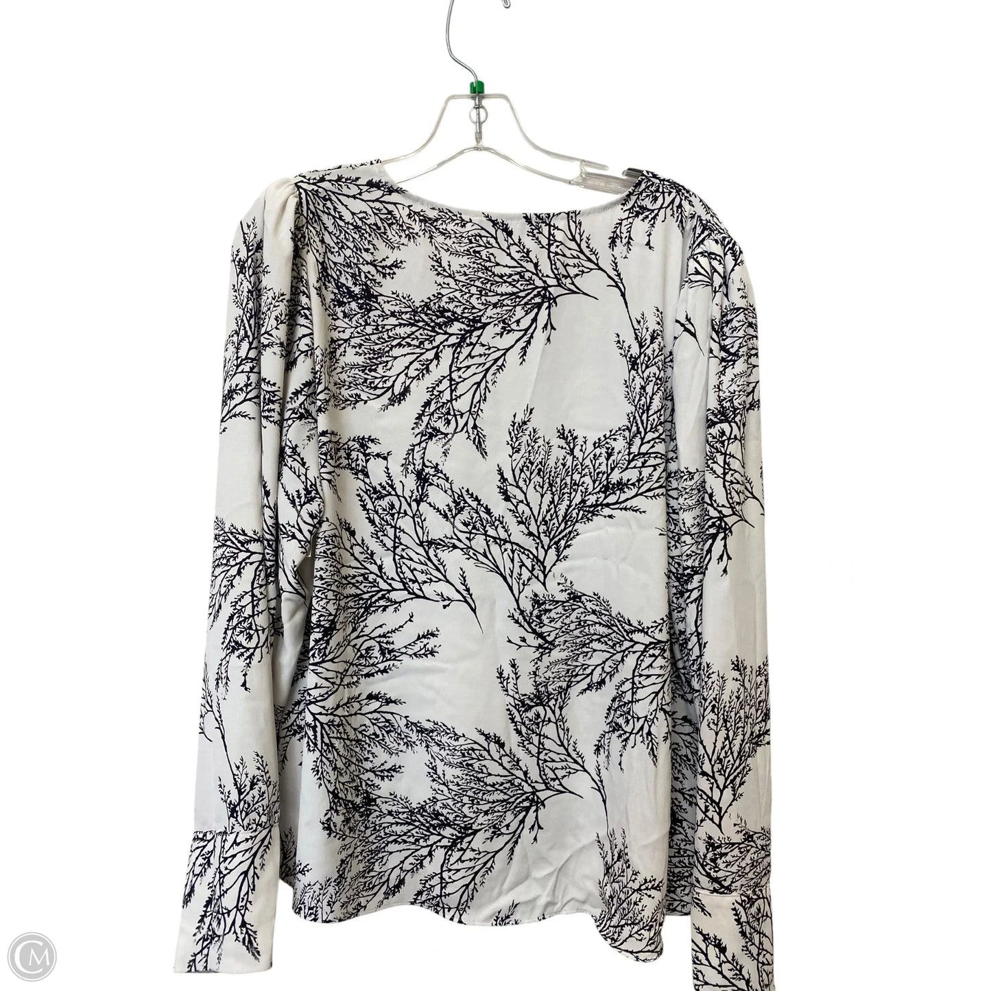 Top Long Sleeve By White House Black Market In Black & White, Size: L