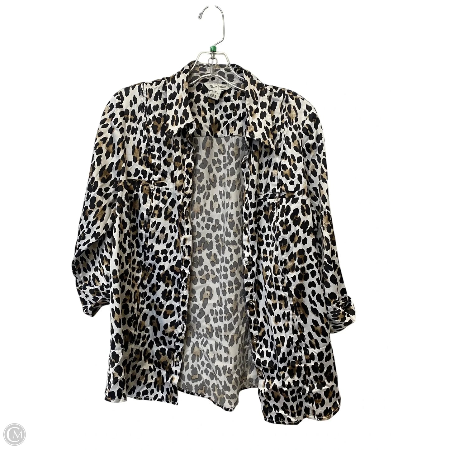 Top 3/4 Sleeve By White House Black Market In Animal Print, Size: 12