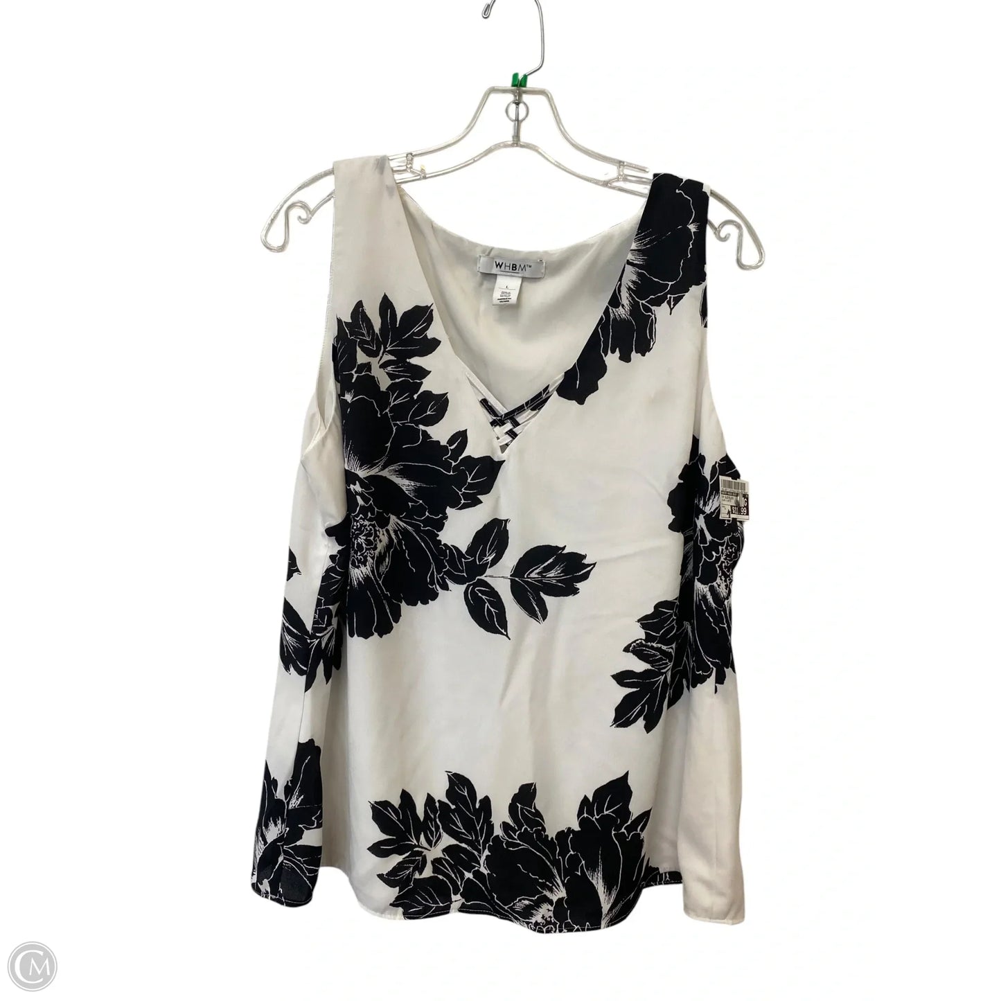 Top Sleeveless By White House Black Market In Black & White, Size: L