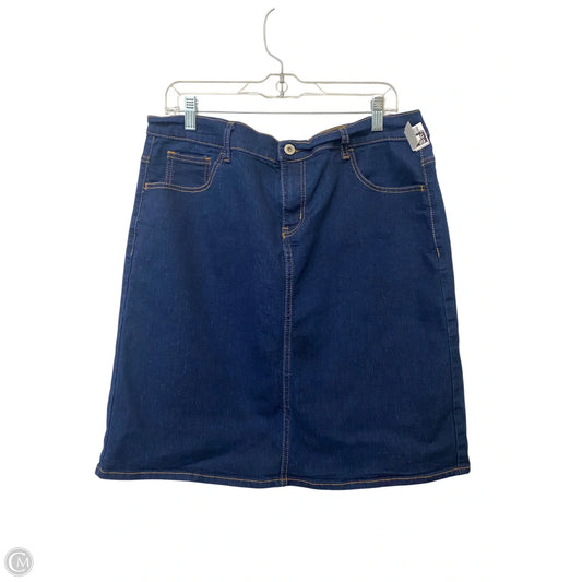 Skirt Mini & Short By Clothes Mentor In Blue Denim, Size: Xl