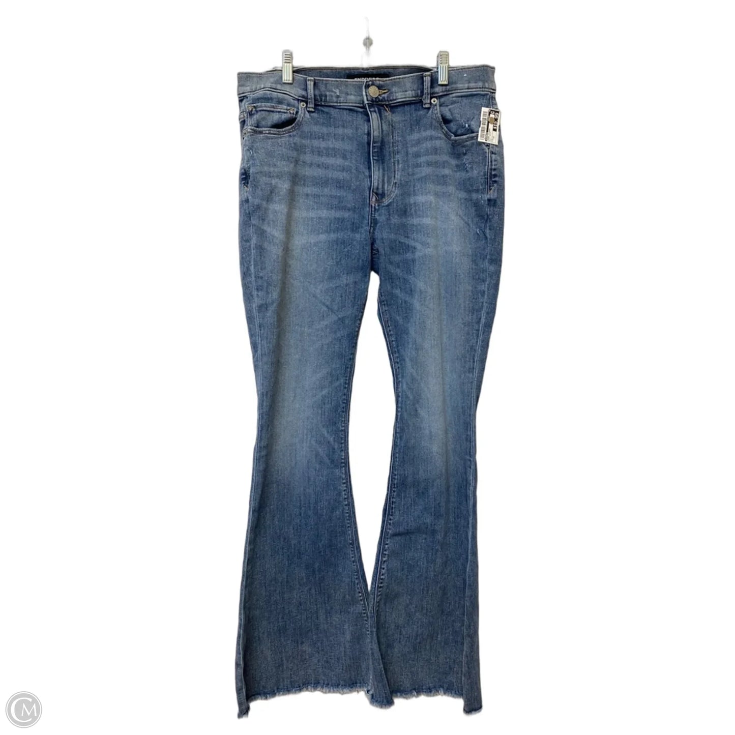 Jeans Flared By Express In Blue Denim, Size: 12
