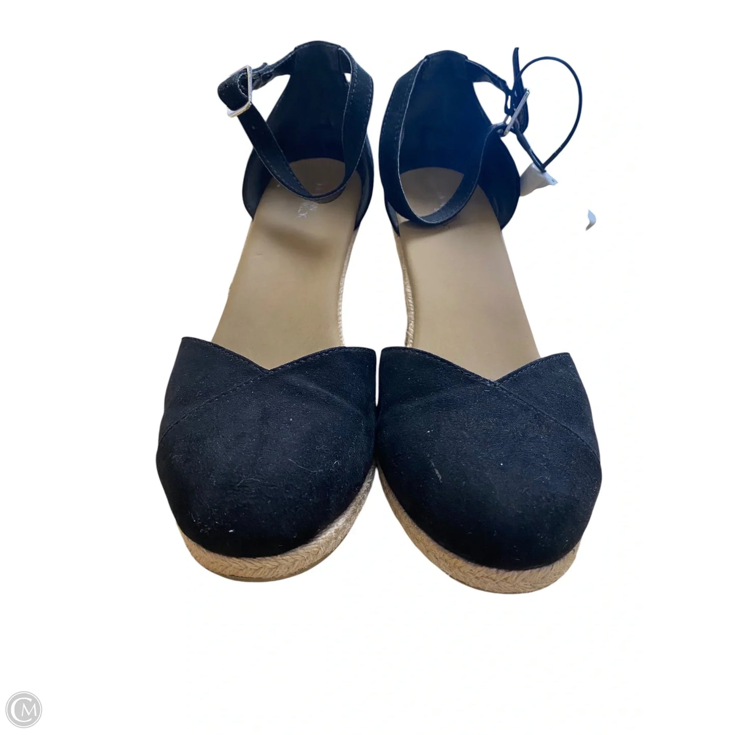 Sandals Heels Wedge By Morgan Taylor In Black, Size: 8.5