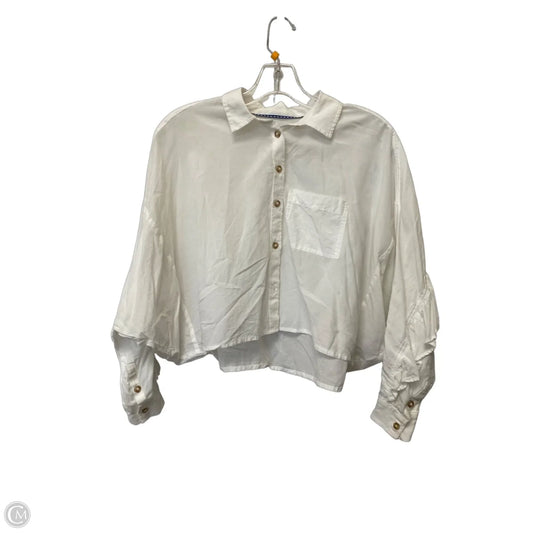 Top Long Sleeve By Pilcro In White, Size: Xxs