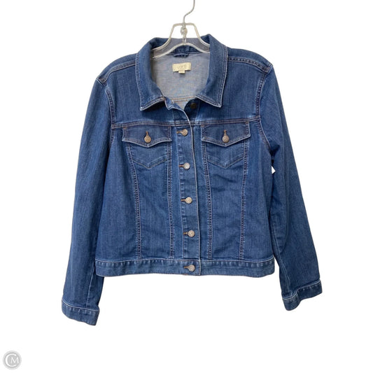 Jacket Denim By Loft In Blue Denim, Size: Xl
