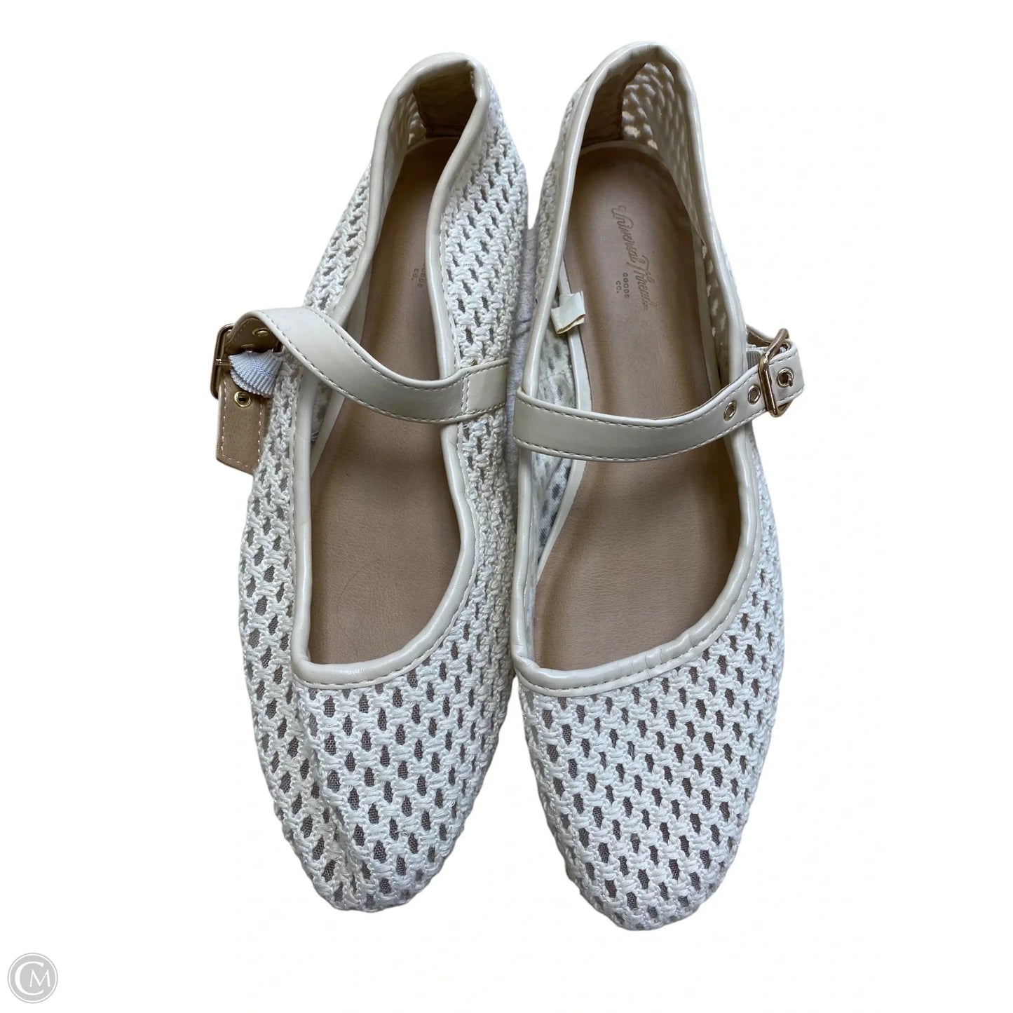 Shoes Flats By Universal Thread In Cream, Size: 8