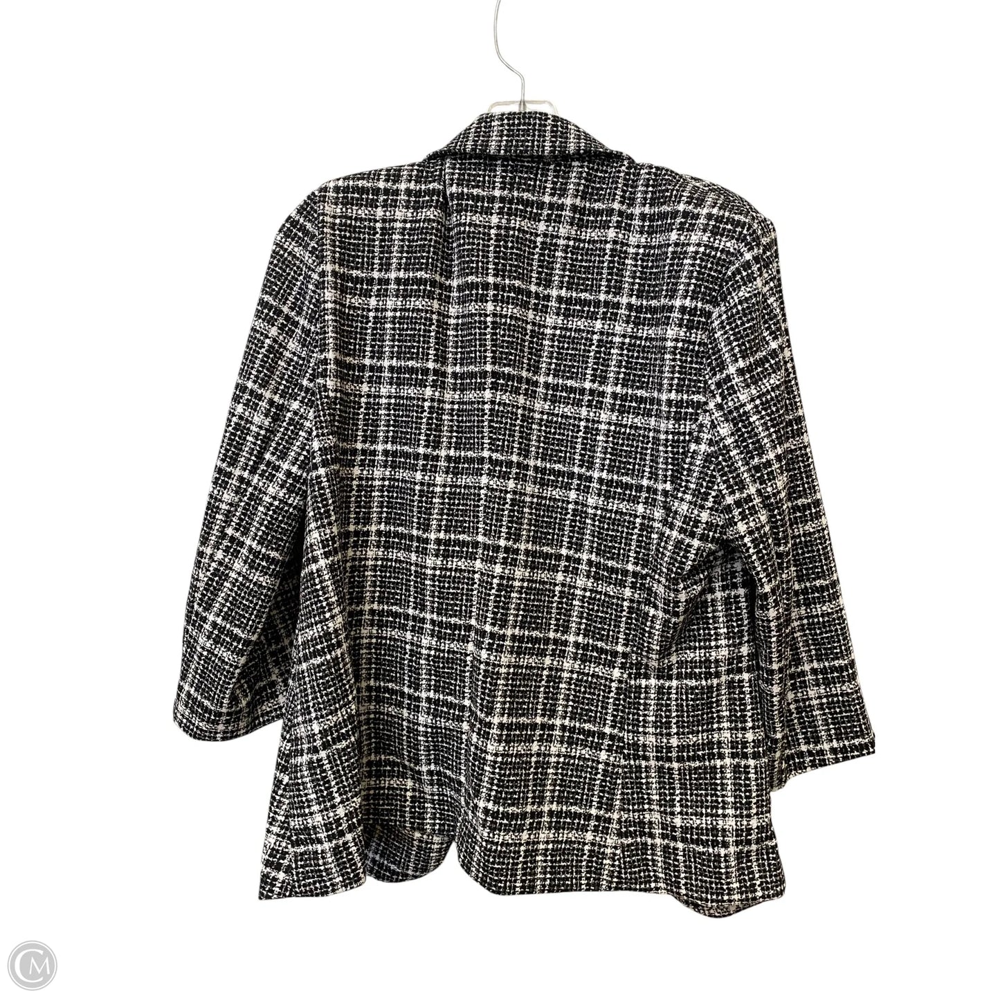 Blazer By Clothes Mentor In Black & White, Size: L