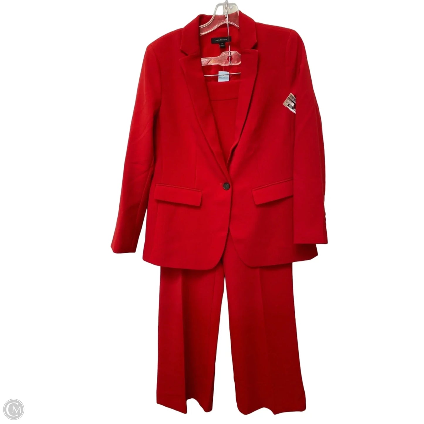 Pants Suit 2pc By Ann Taylor In Red, Size: 10p