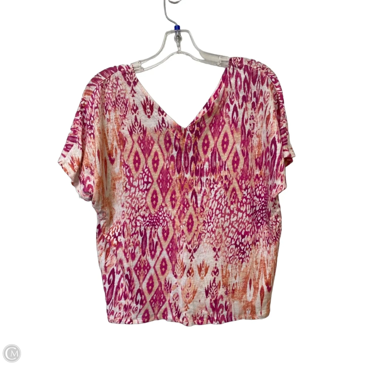 Top Short Sleeve By Chicos In Pink, Size: 2