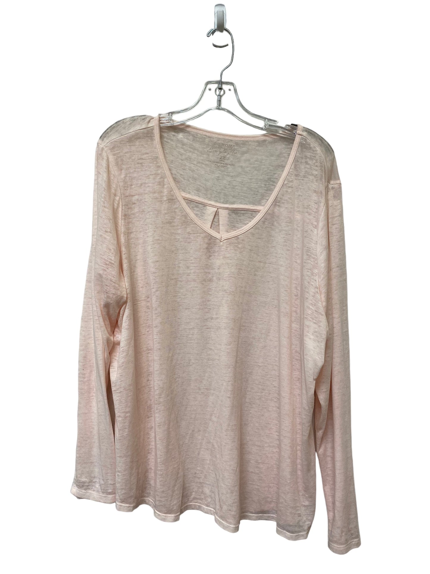 Top Long Sleeve Basic By Sonoma  Size: 2x