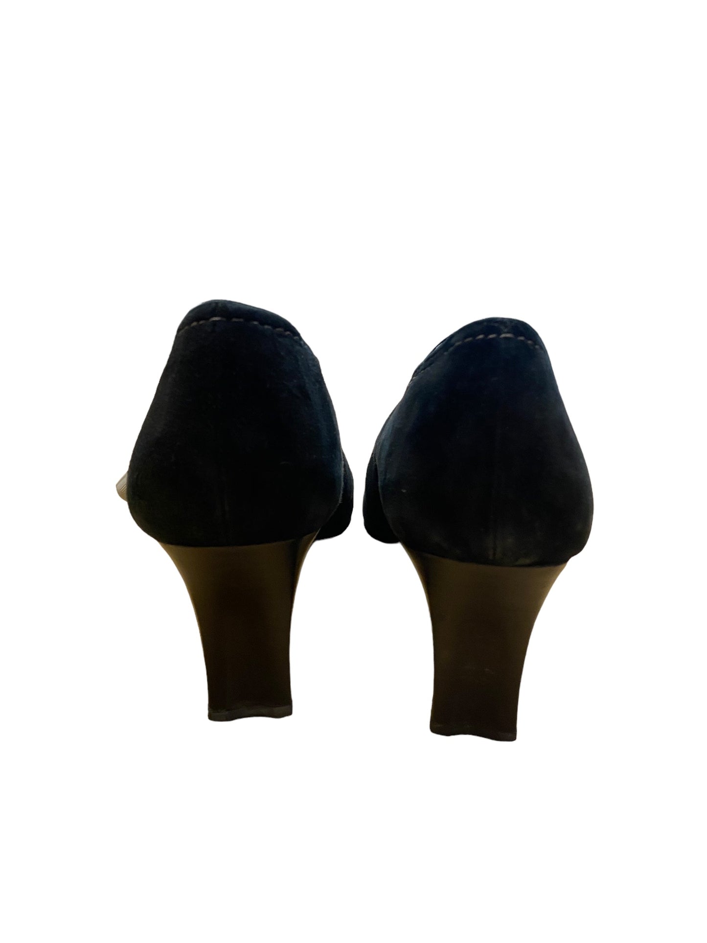 Black Shoes Heels Block Liz Claiborne, Size 8.5