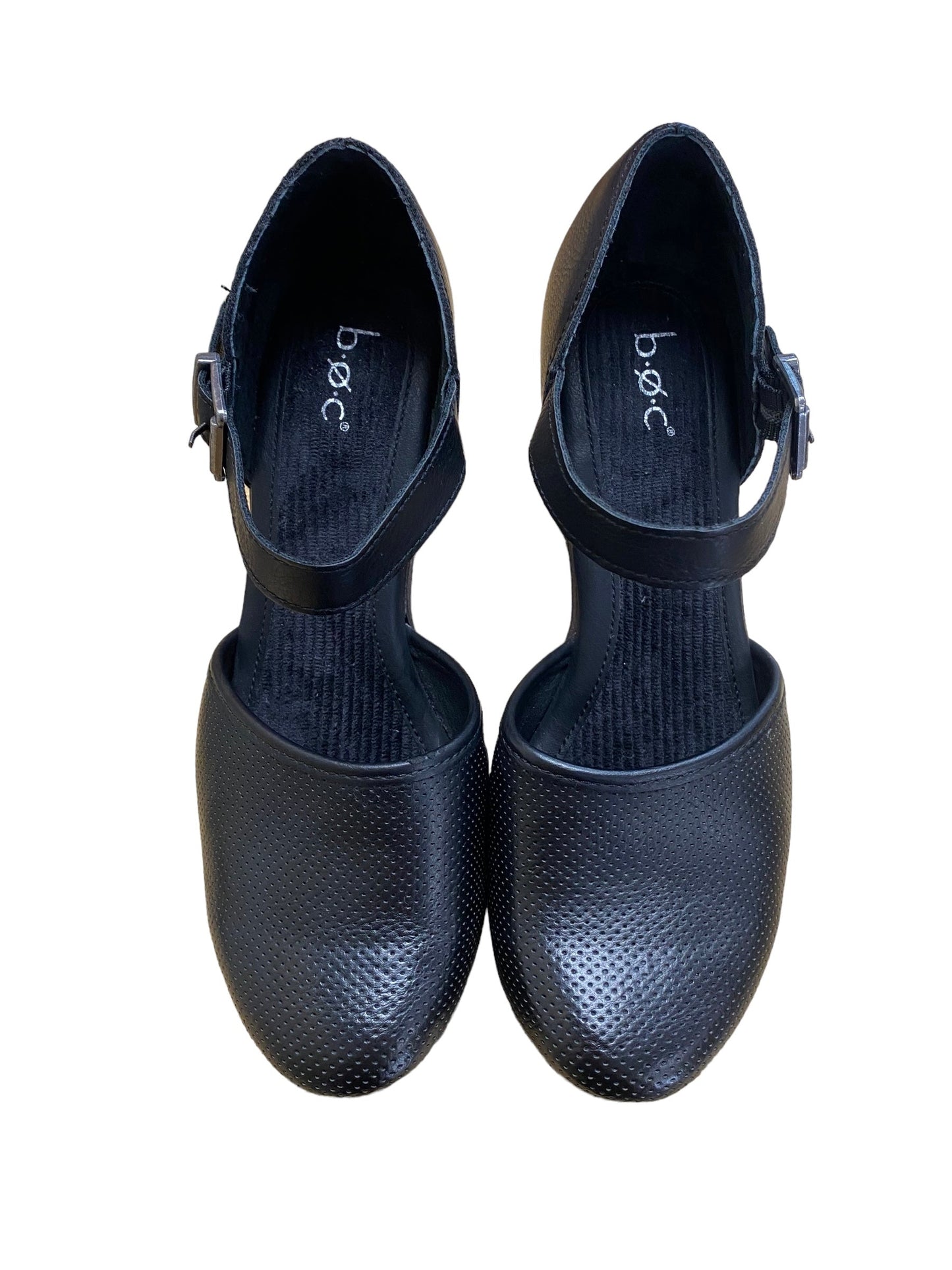 Black Shoes Heels Block Boc, Size 7.5