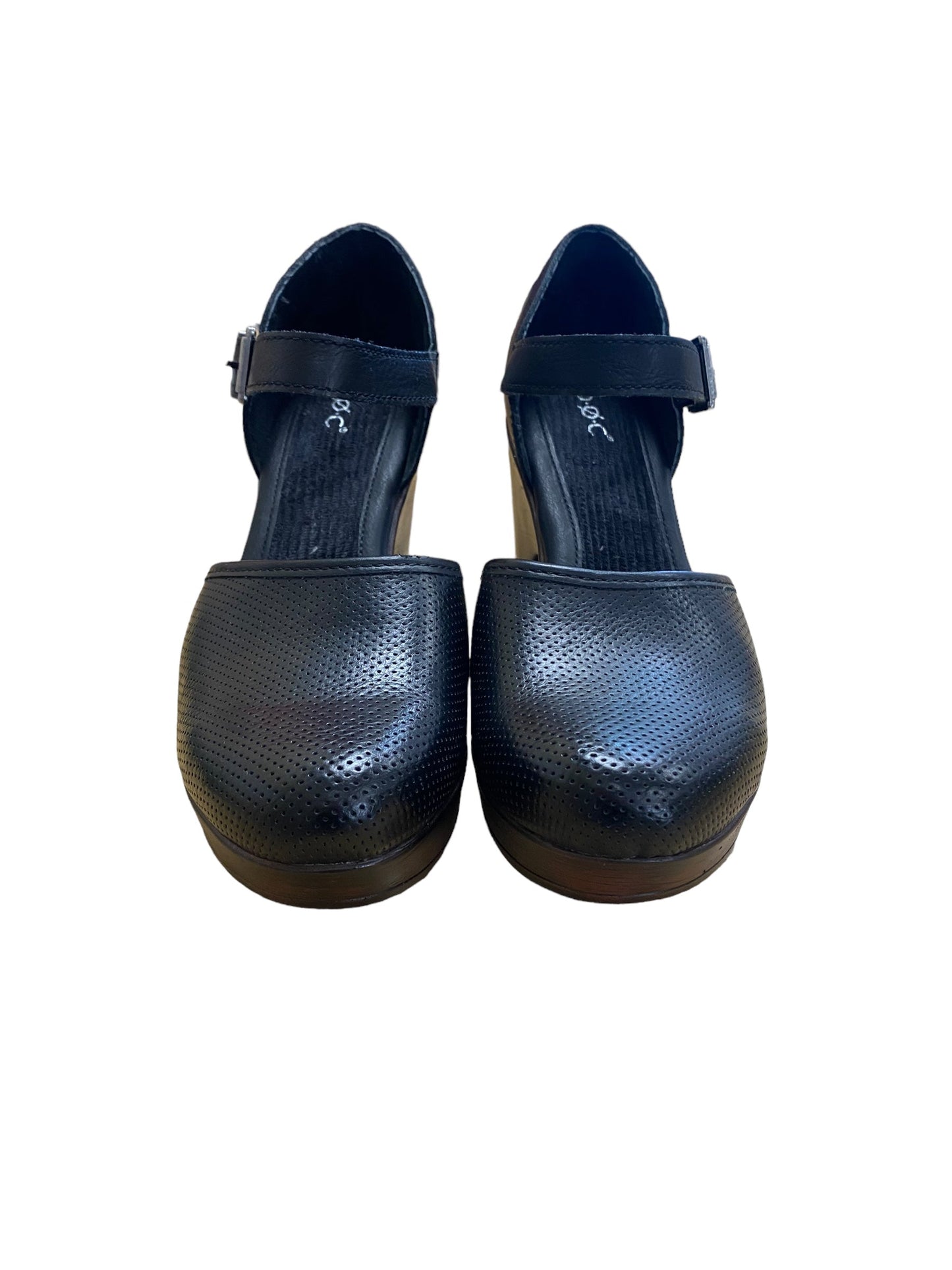 Black Shoes Heels Block Boc, Size 7.5