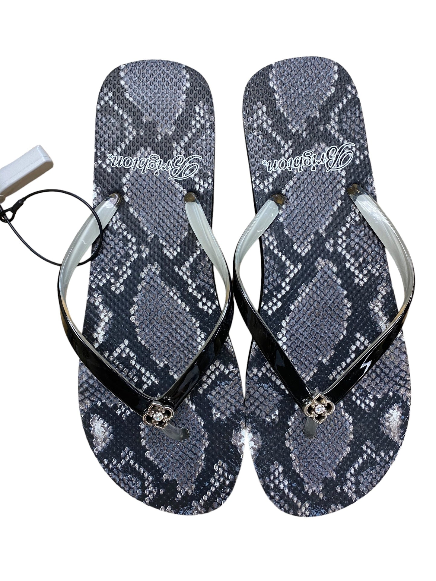 Snakeskin Print Sandals Flip Flops Brighton, Size 10