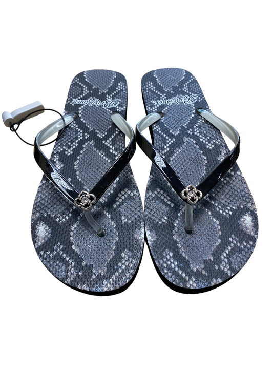 Snakeskin Print Sandals Flip Flops Brighton, Size 10