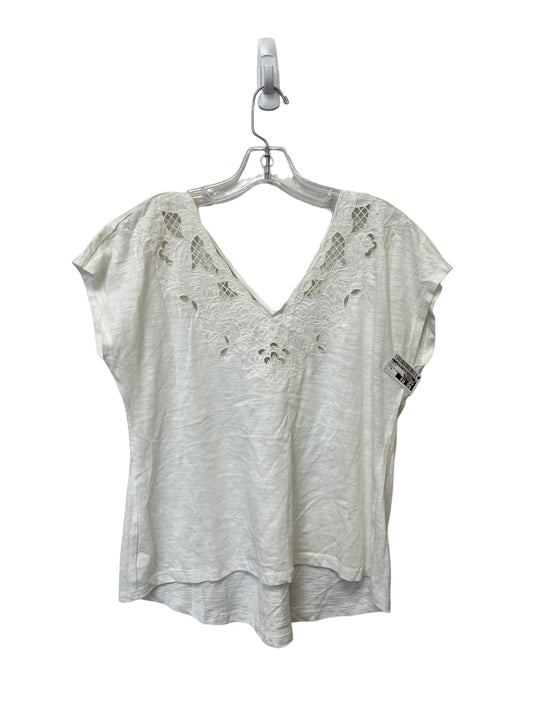 White Top Short Sleeve Clothes Mentor, Size M