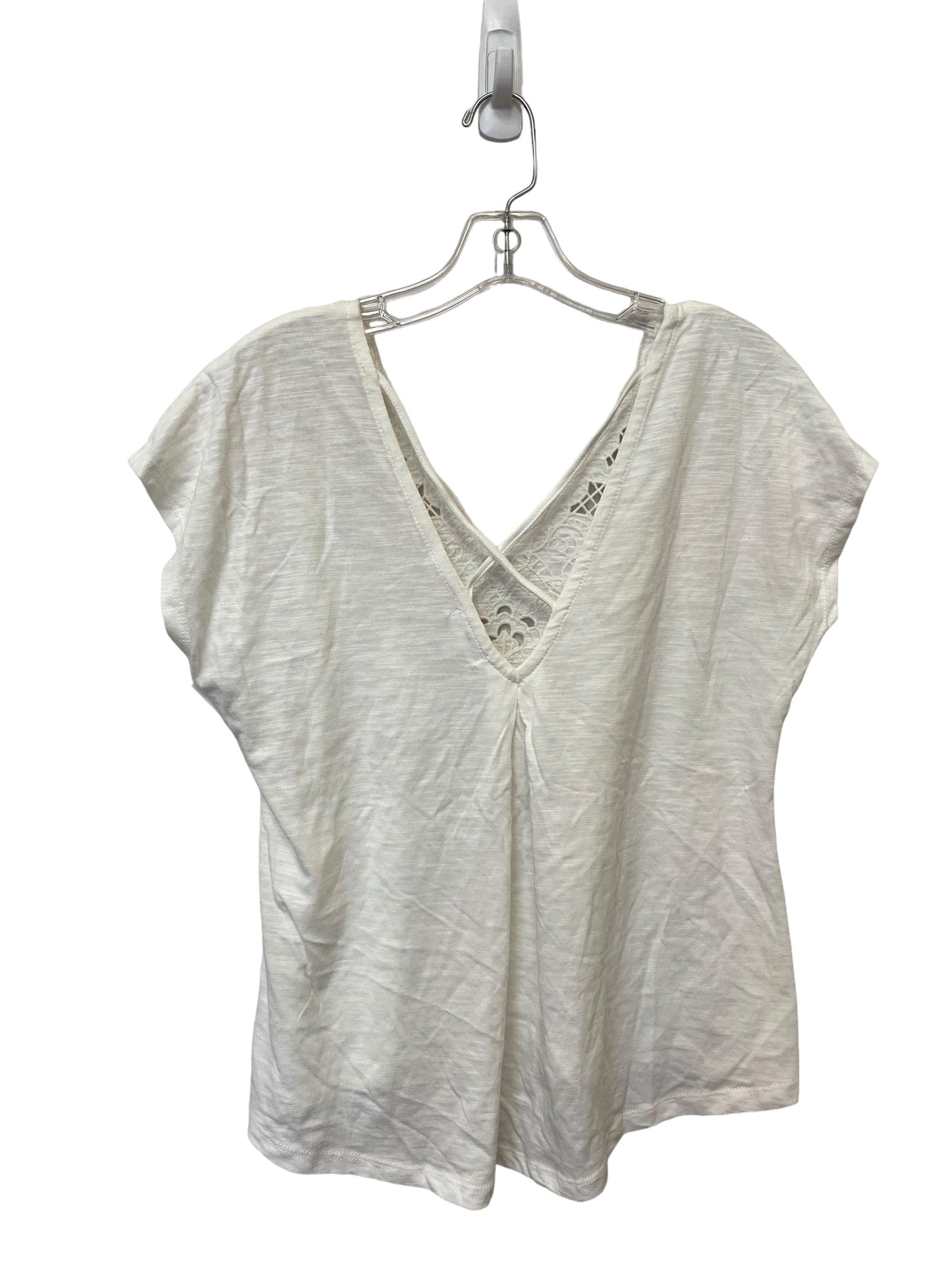 White Top Short Sleeve Clothes Mentor, Size M