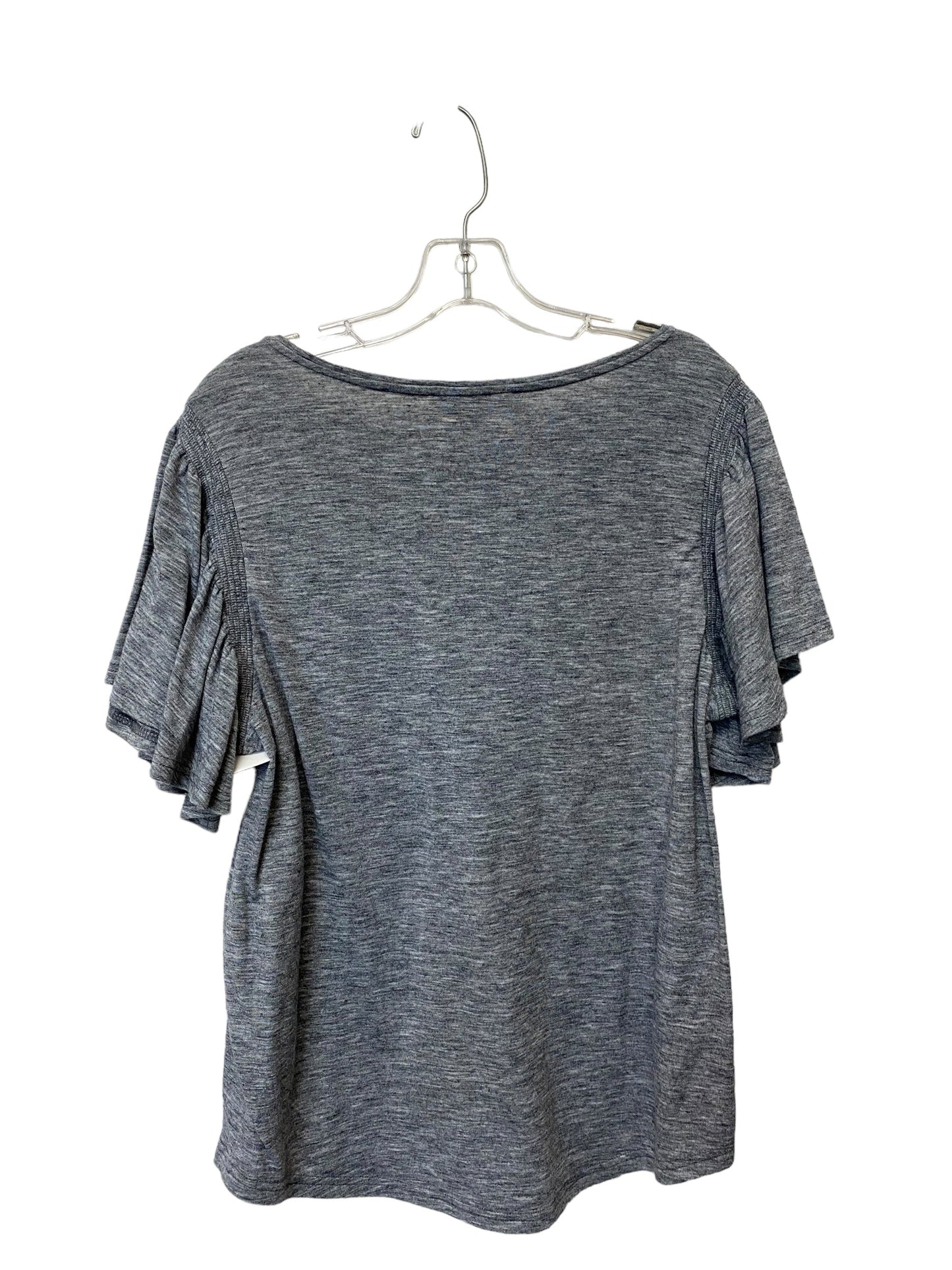 Grey Top Short Sleeve Loft, Size Xl