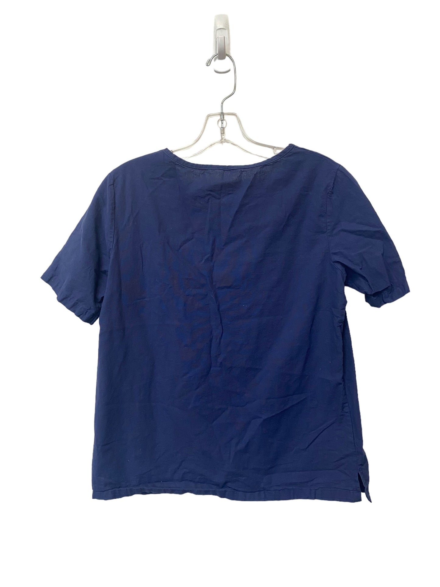 Blue Top Short Sleeve Clothes Mentor, Size S