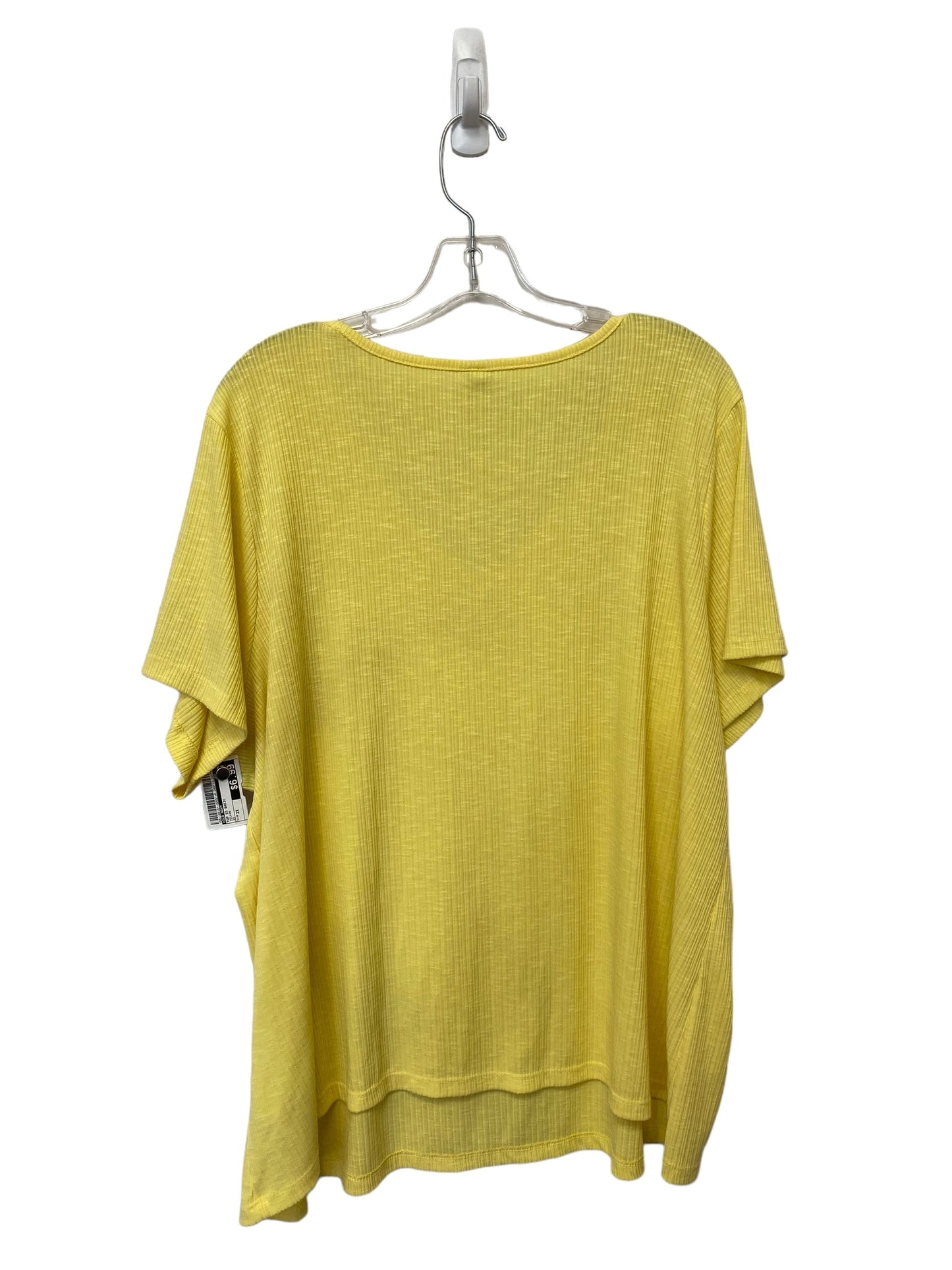 Yellow Top Short Sleeve Basic Old Navy, Size 2x