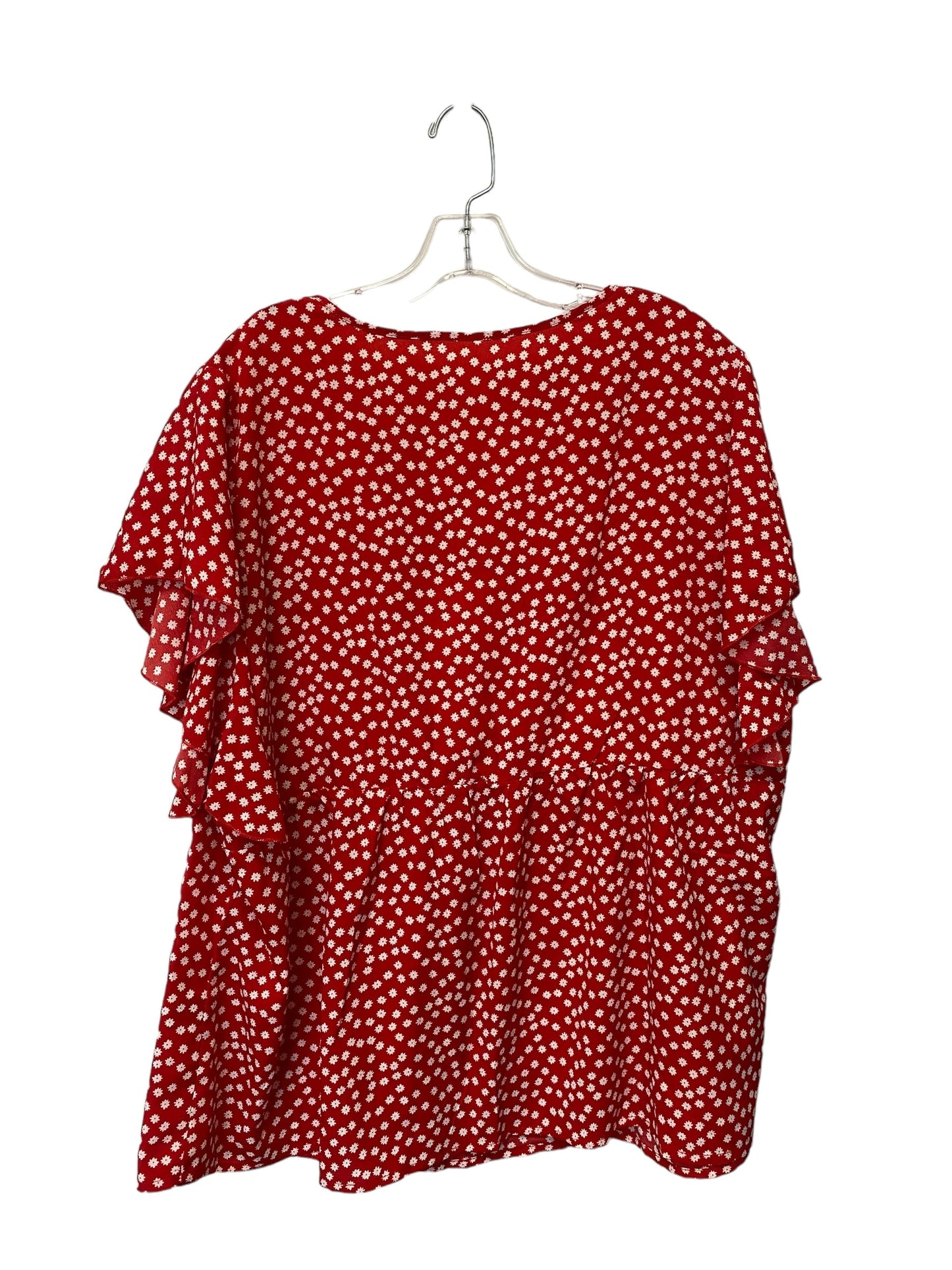 Red Top Short Sleeve Shein, Size 5