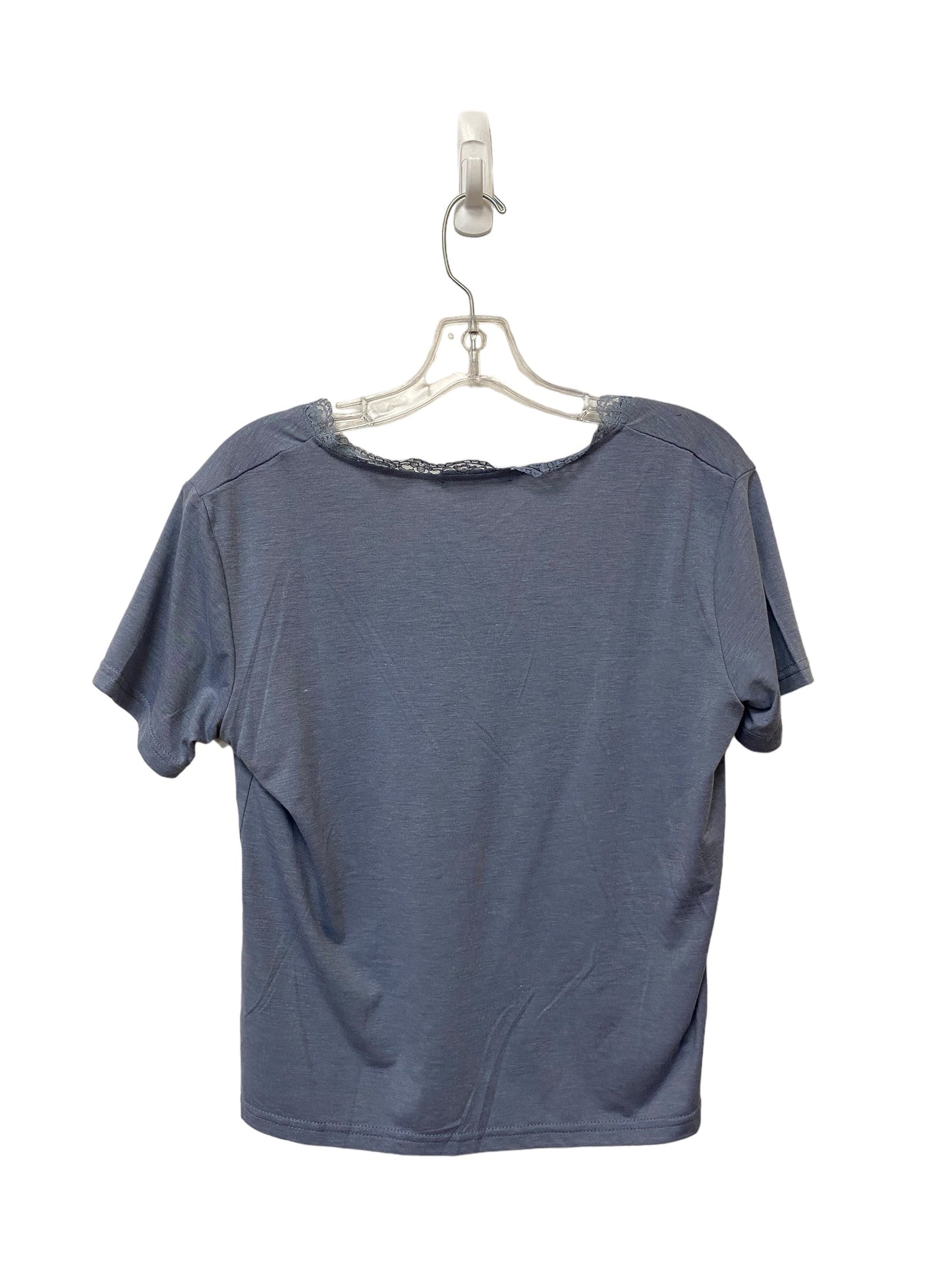 Blue Top Short Sleeve Basic Shein, Size S