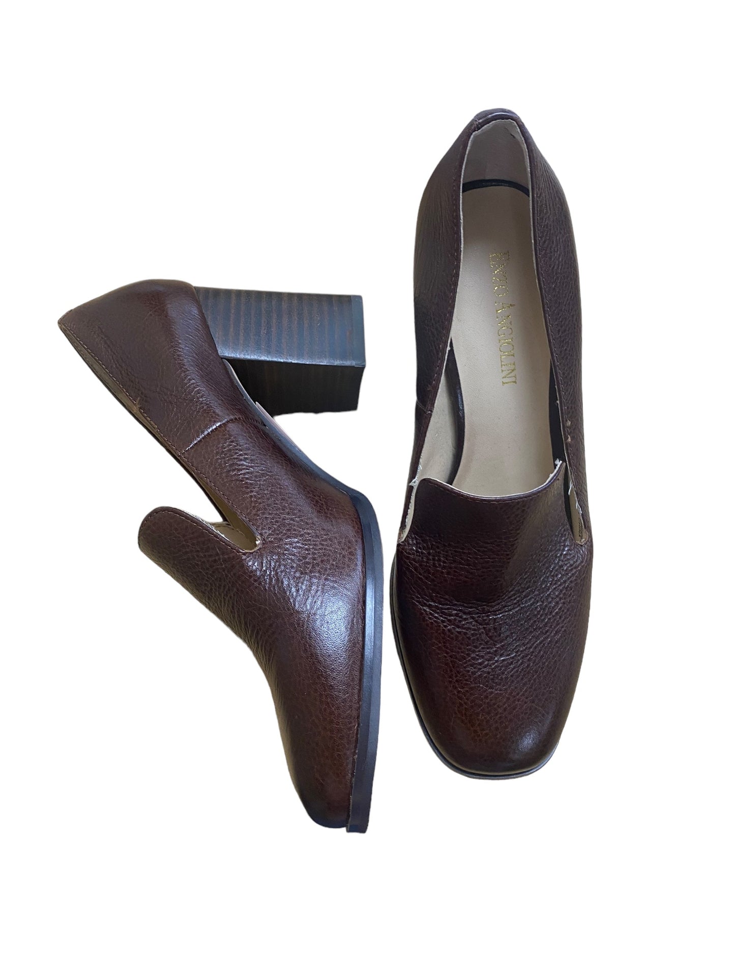 Brown Shoes Heels Block Enzo Angiolini, Size 6.5