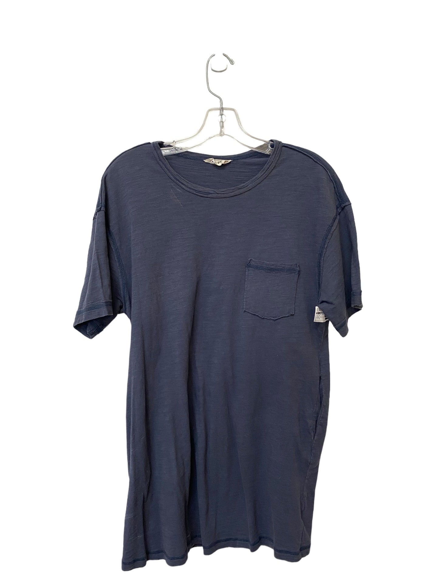 Blue Tunic Short Sleeve Clothes Mentor, Size L