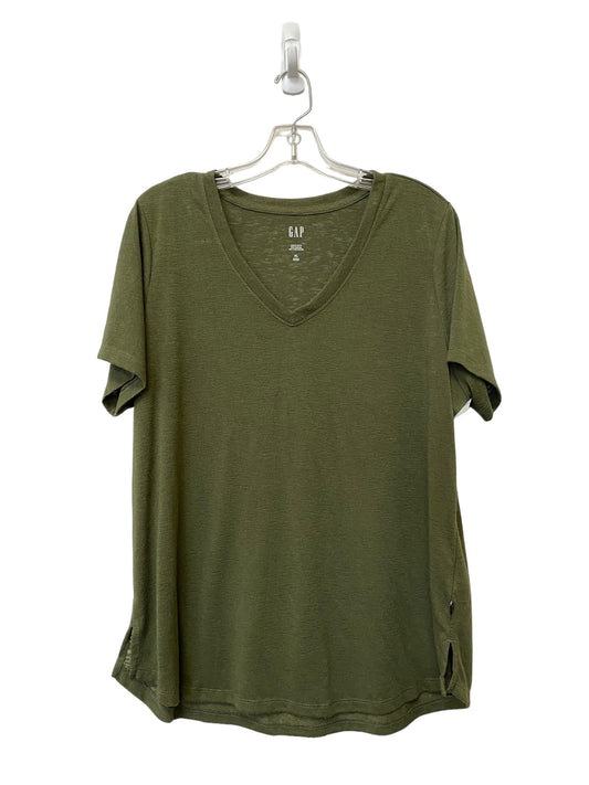 Green Top Short Sleeve Basic Gap, Size Xl