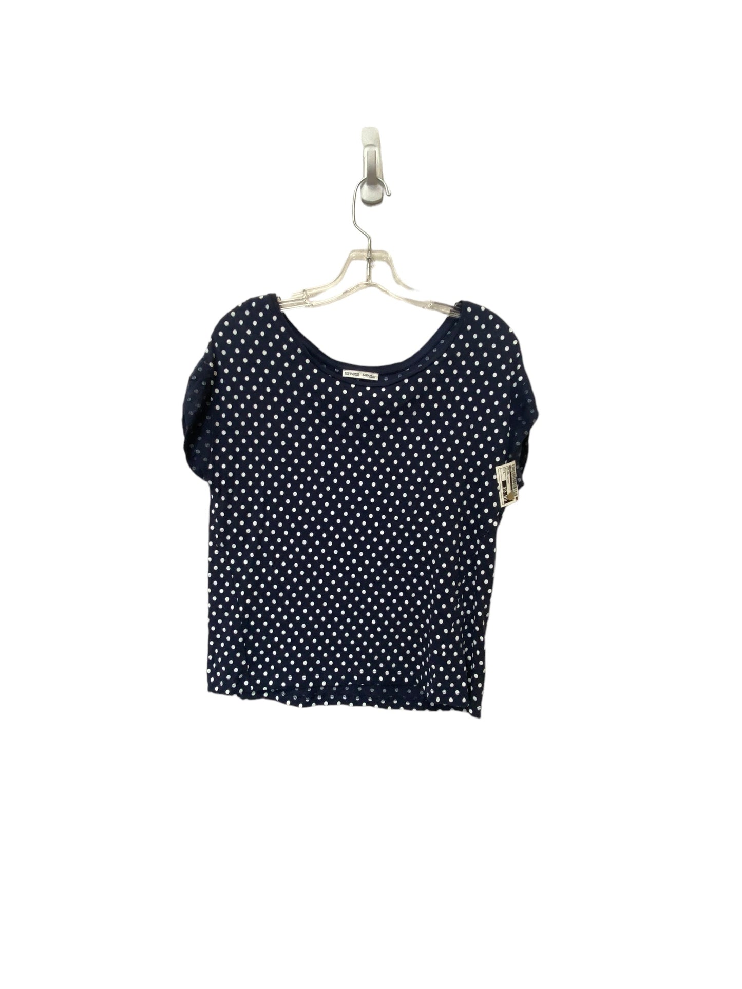 Polkadot Pattern Top Short Sleeve Zara, Size S