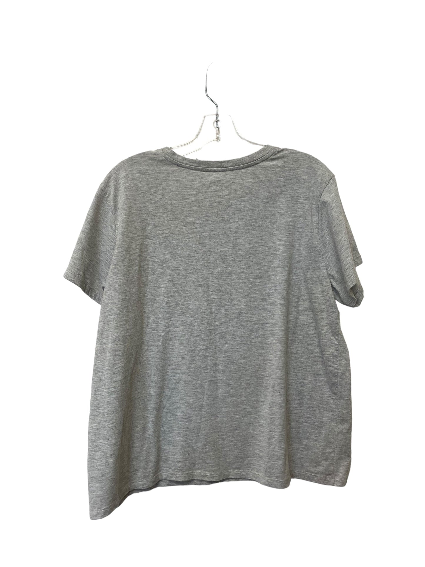 Grey Top Short Sleeve Clothes Mentor, Size 2x