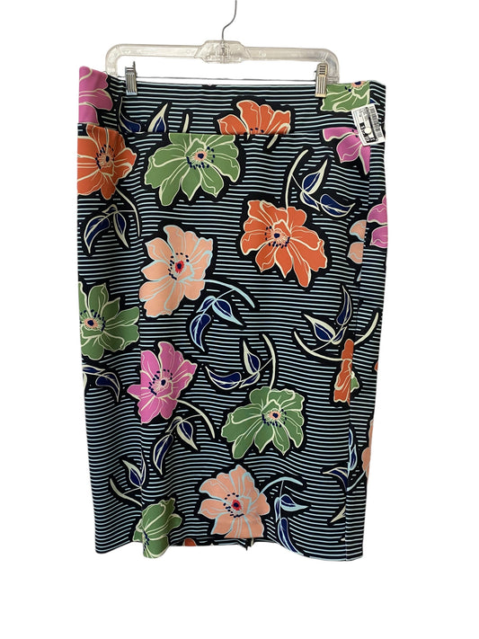 Skirt Midi By Eloquii In Floral Print, Size: 18