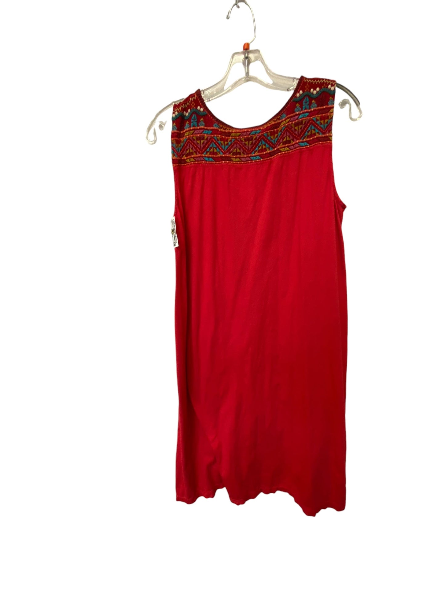 Dress Casual Midi By Johnny Was In Red, Size: M