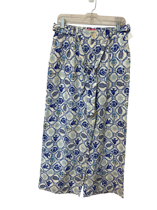 Pants Linen By Isaac Mizrahi In Blue, Size: M