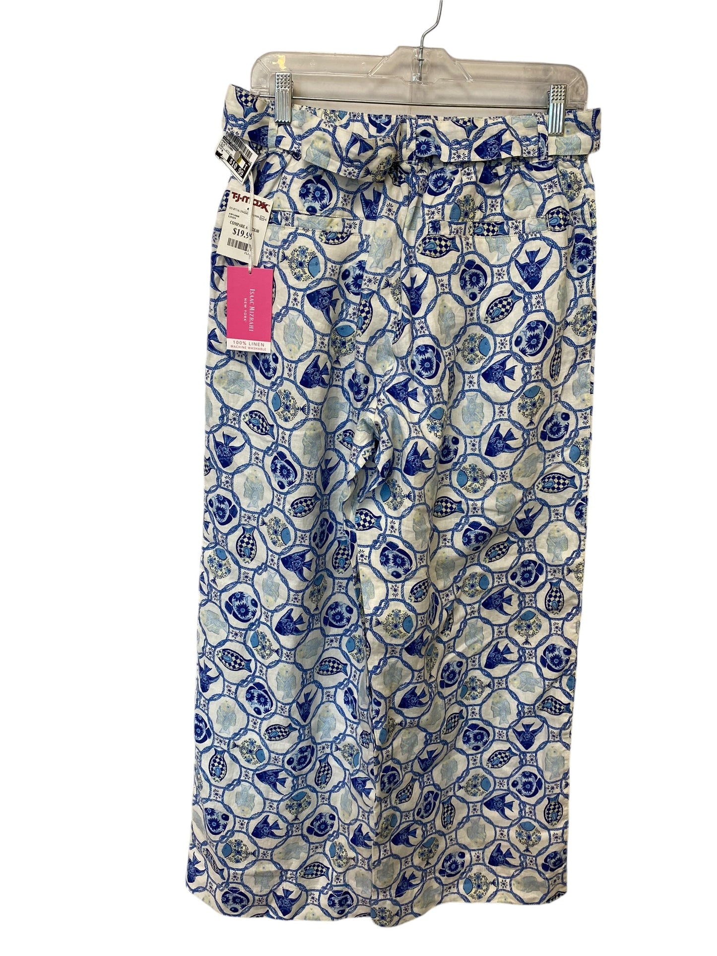 Pants Linen By Isaac Mizrahi In Blue, Size: M