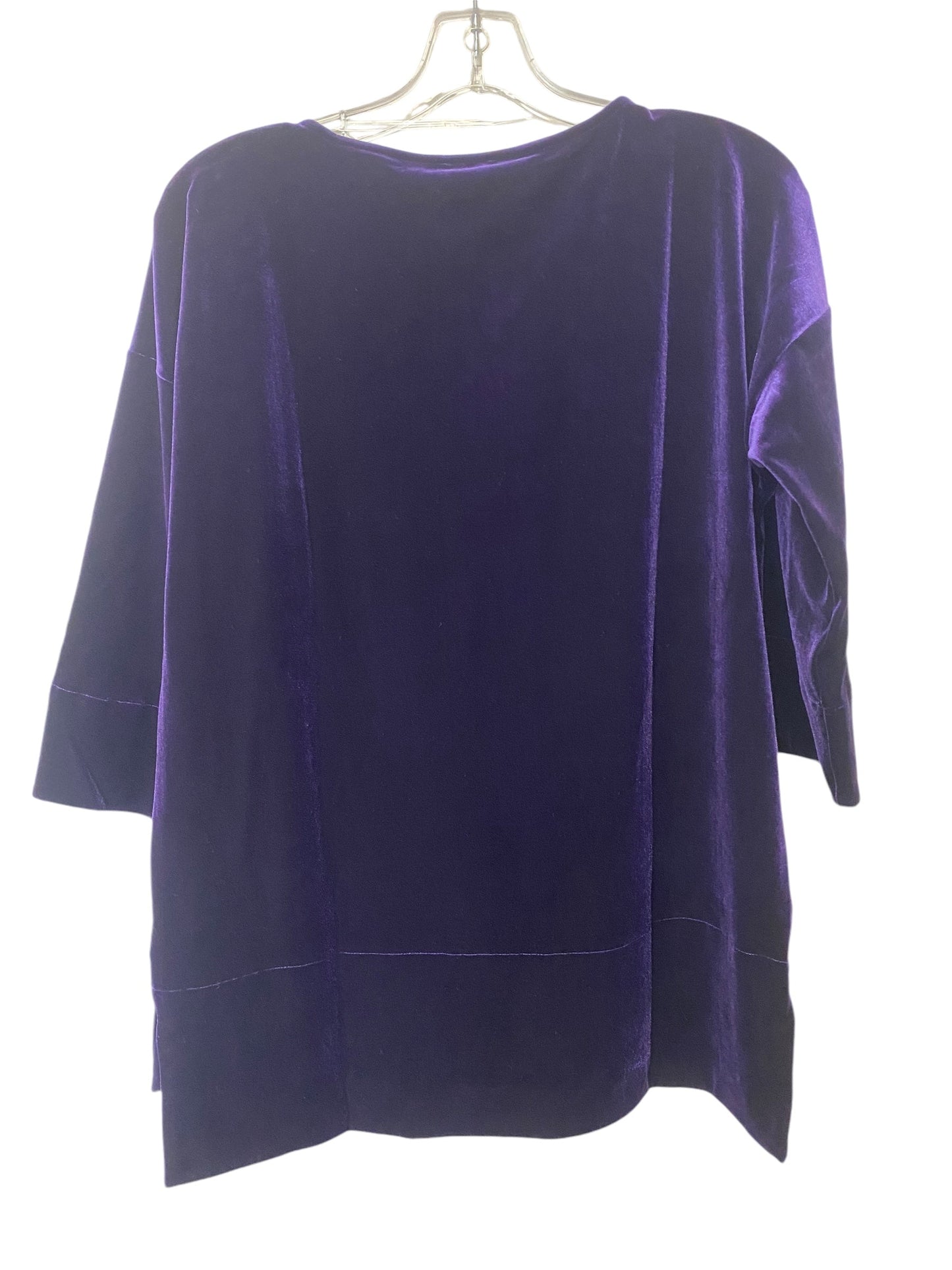 Top Long Sleeve By Chicos In Purple